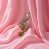 A fashionable and exquisite accessory with a gold diamond-encrusted treble clef music theme Specification image